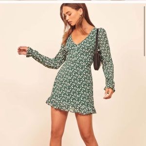 Reformation Elenor Long Sleeve Mini Dress Size 10